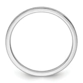 10K White Gold 1.2mm Milgrain Stackable Band Size 4